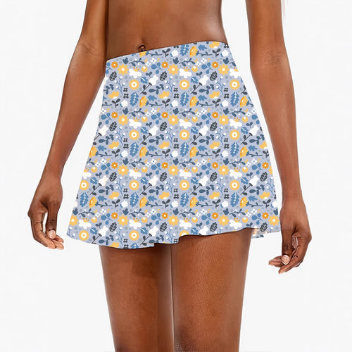 Femme Blomsterprint Nederdel Stilla