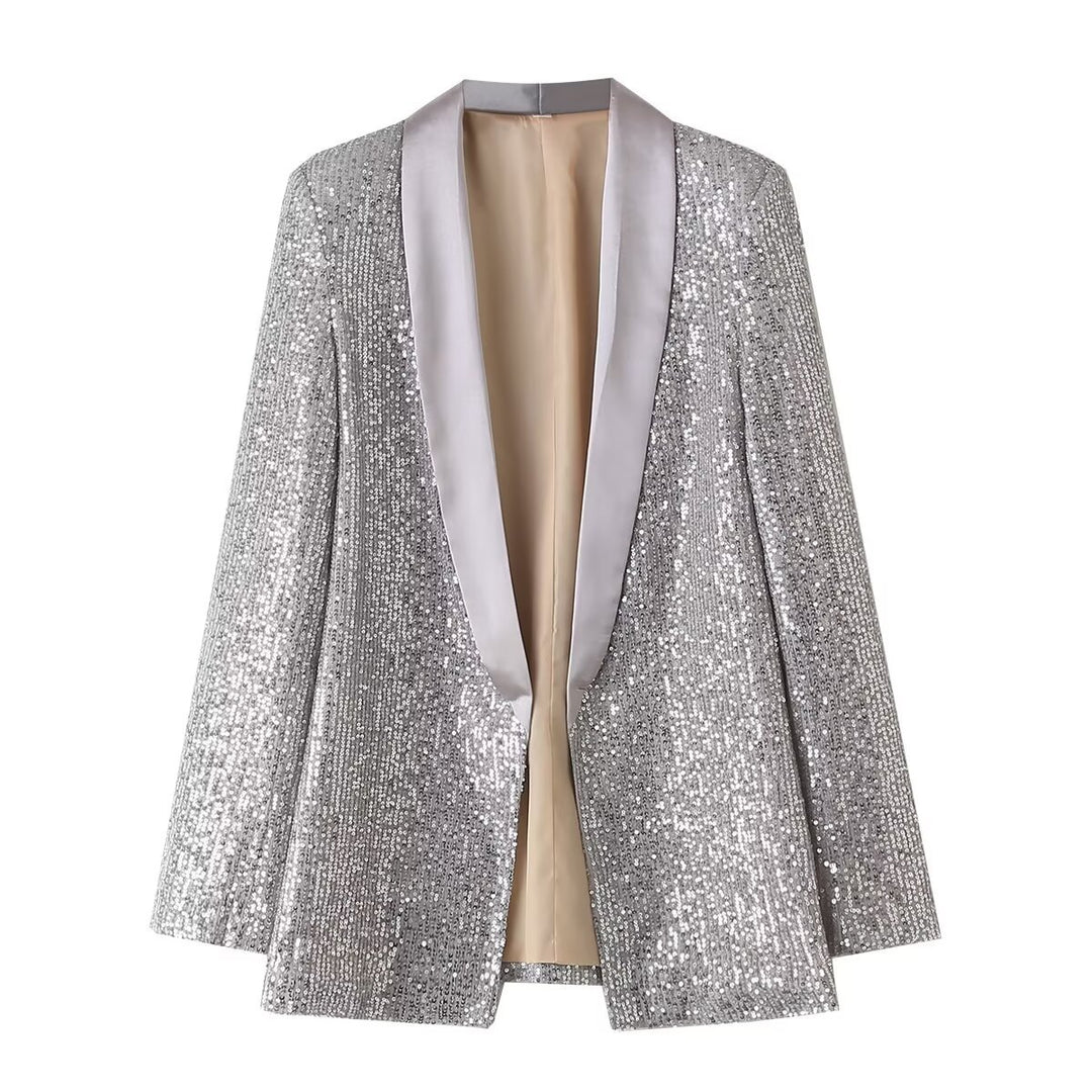 Dame elegant palietter Blazer Stilla