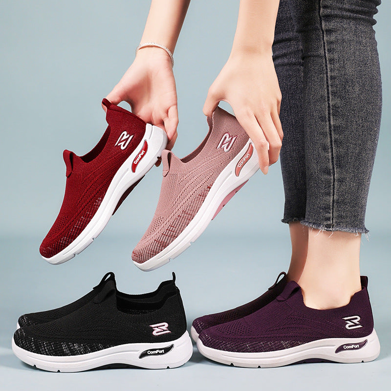 Femme Slip-On Performance Sneakers med åndbart strikovermateriale Stilla