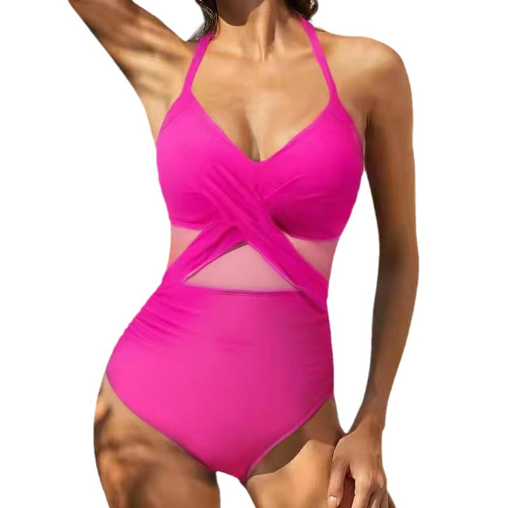 Dame Sporty One-Piece med innovativt Cross-Over-Design Stilla