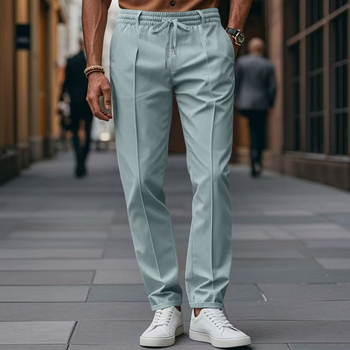 Stilla | Herrer Lige Fit Elastisk Talje med Snøre Blød Bomuldsblanding