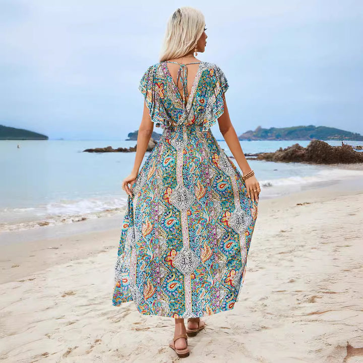 Dame Elegante Bohemian Maxi Kjole Stilla