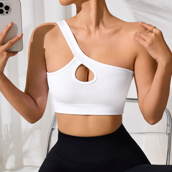 Dame Sport Crop Top med en enkelt strop og elegant udskæring Stilla