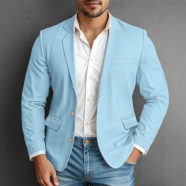 Herre elegant blazer med struktureret stof og to praktiske lommer Stilla