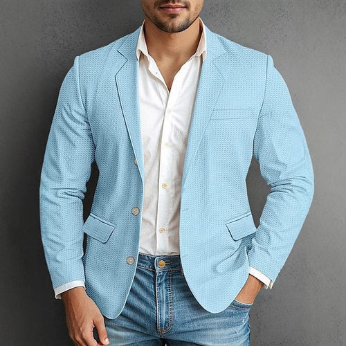 Herre elegant blazer med struktureret stof og to praktiske lommer Stilla