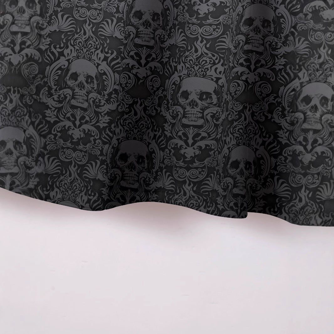 Herrer Poloshirt med moderne dødehoved-design og elegante ornamenter Stilla