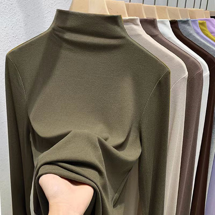 Kvinders Langærmet Turtleneck Sweater lavet af høj kvalitet Strikstof