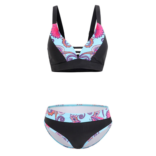 Dame Sporty og fashionable bikini-sæt med iøjnefaldende mønster Stilla