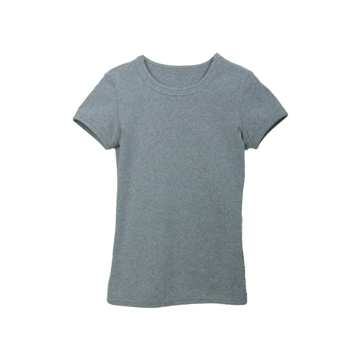 Dame stilfuld top med farverigt strikdesign og sej t-shirt snit Stilla