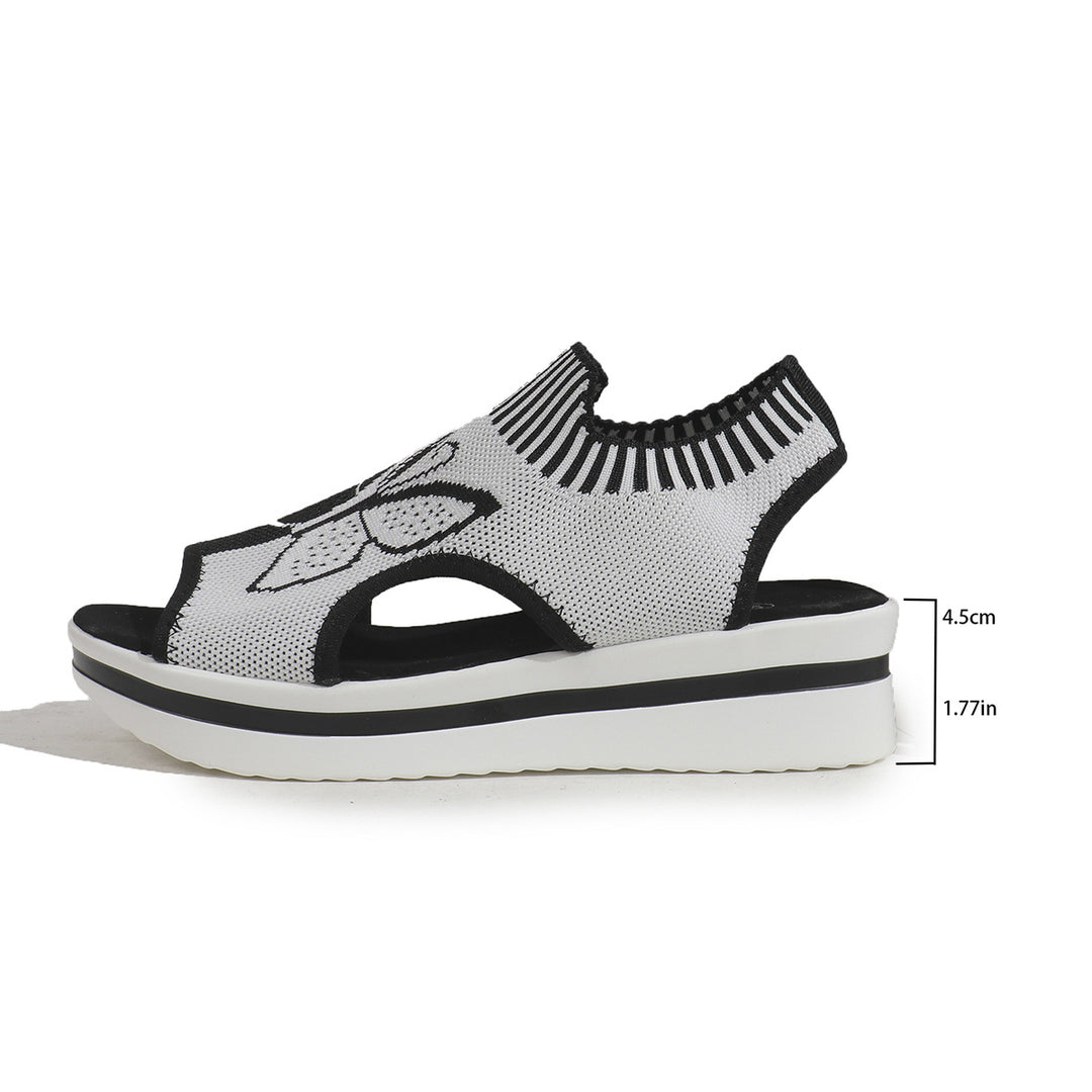 Dame Sporty Plateau-Sandaler med åndbart overmateriale og skridsikker sål Stilla