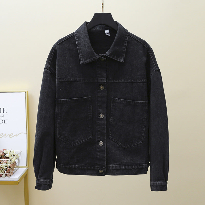 Dame denimjakke med store lommer Stilla