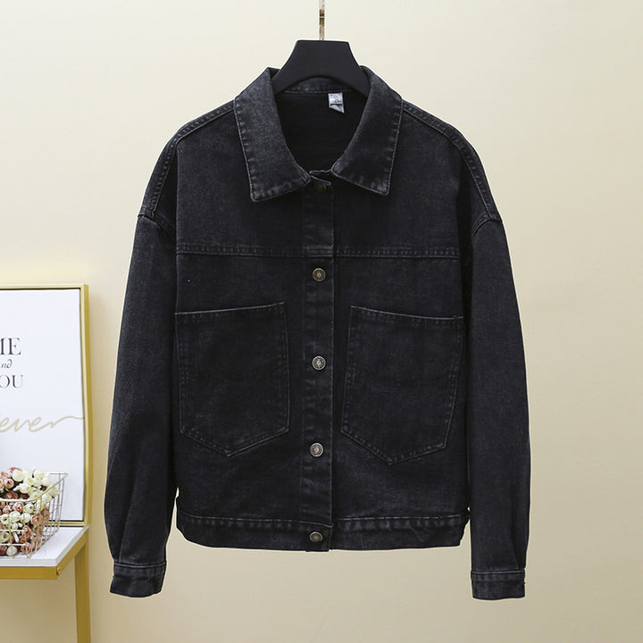 Dame denimjakke med store lommer Stilla