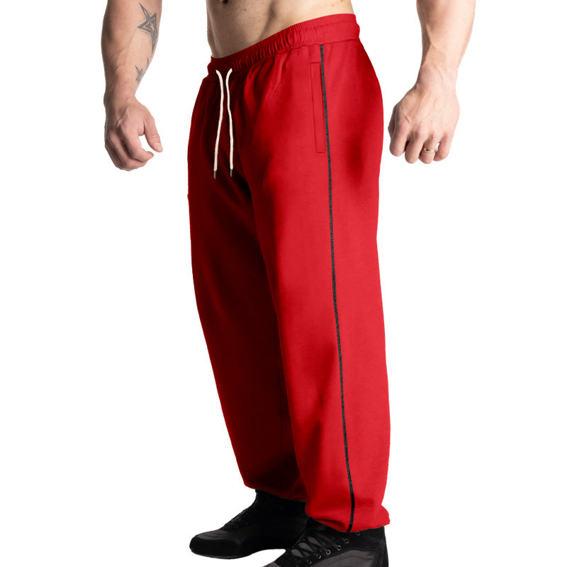 Herrer casual sweatpants med sidelæne dekorative striber og elastisk liv Stilla