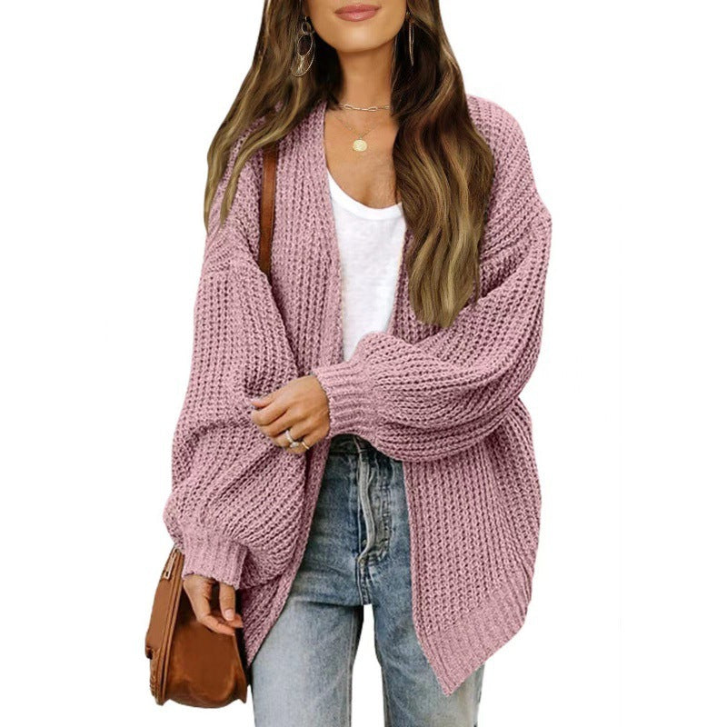 Kvinders luftige cardigan med oversized pasform og dyb V-hals Stilla
