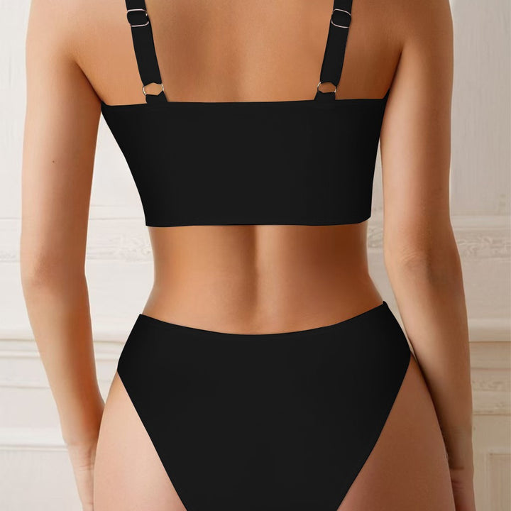 Dame Knot-Front Bralette Bikini Sæt Stilla
