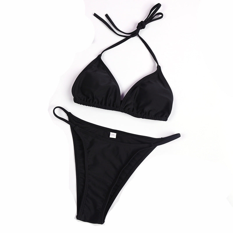 Dame bikini-sæt med kreativ langærmet overdel og komfortable trusser Stilla
