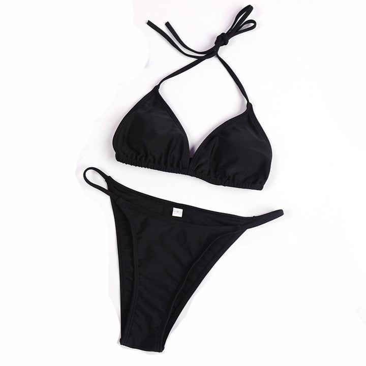 Dame bikini-sæt med kreativ langærmet overdel og komfortable trusser Stilla