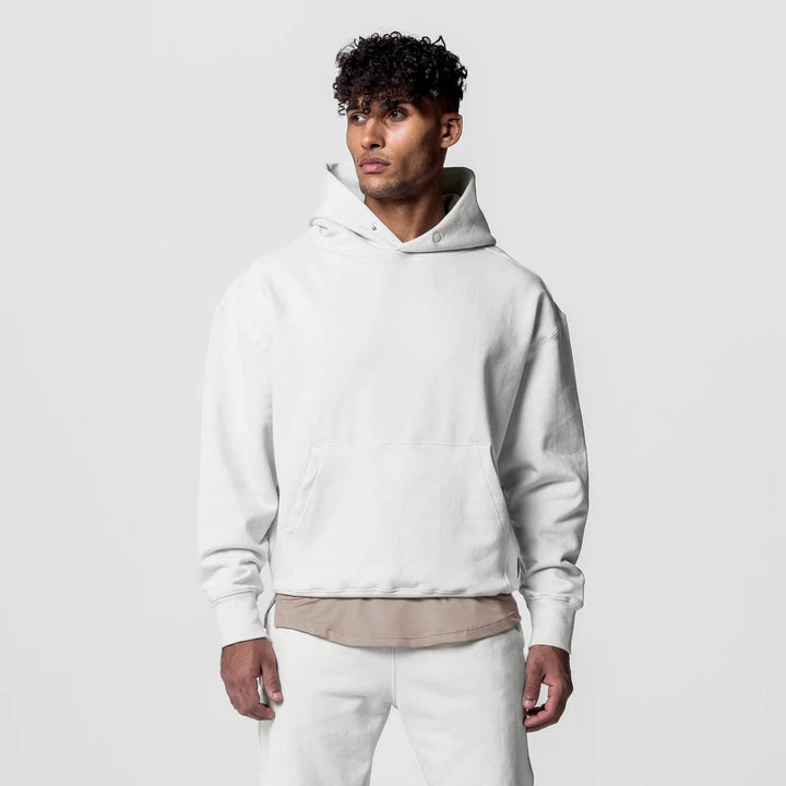 Herrer afslappet hoodie med kængurulomme Stilla