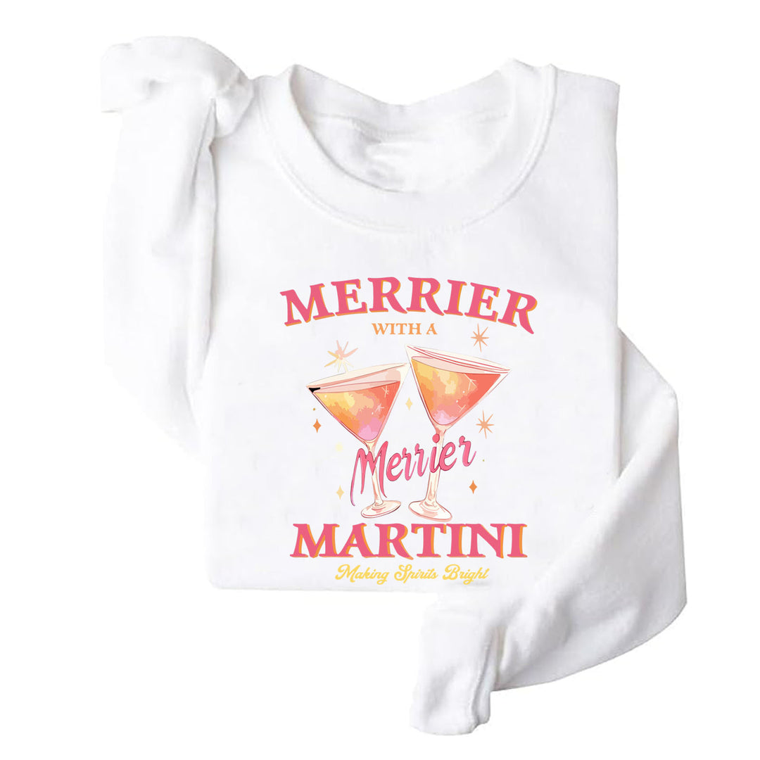 Kvinders sweatshirt med kreativ cocktailmotiv og afslappet snit Stilla