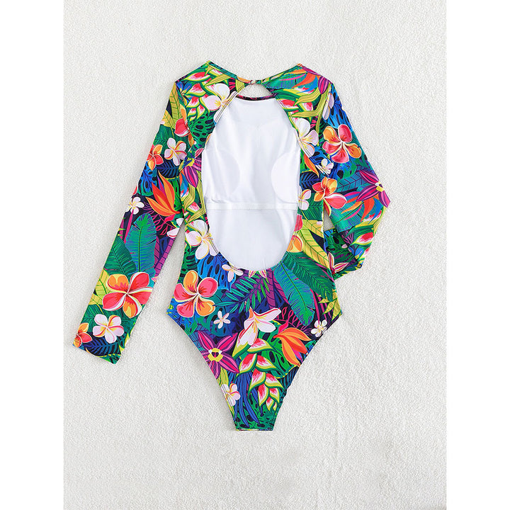 Dame Langærmet Floral Print Badedragt Stilla