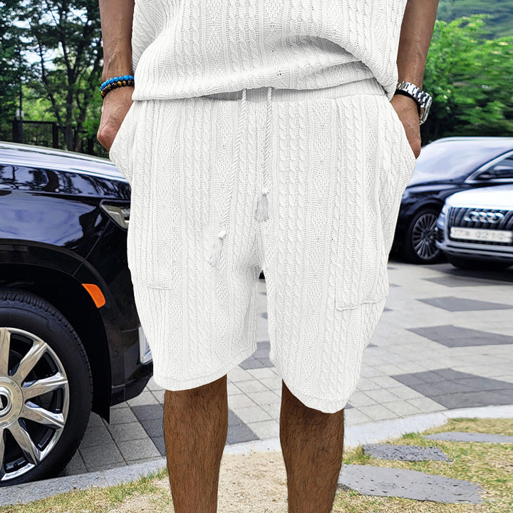 Herrer afslappede cargo-shorts med elastisk talje og praktiske lommer Stilla