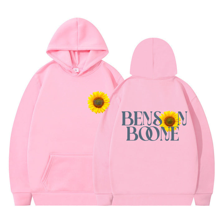 Kvinders hoodie med unikt solsikke design og komfortabel pasform Skovae
