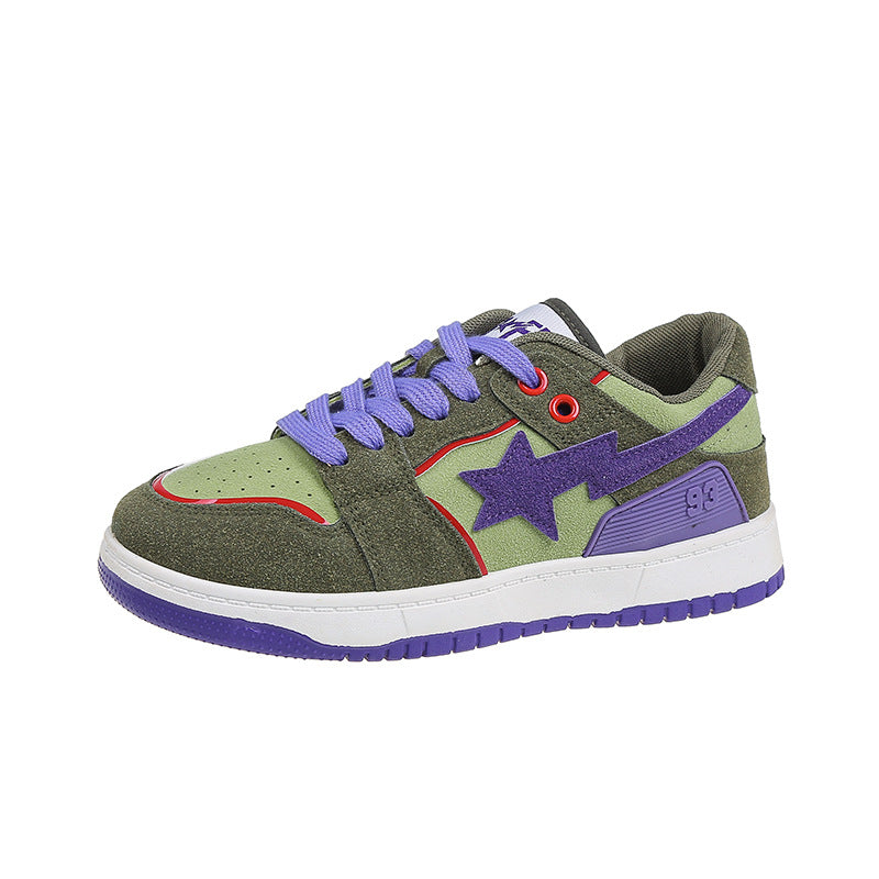 Dame Mode Sneakers i ruskind med trendy stjernedetalje Stilla
