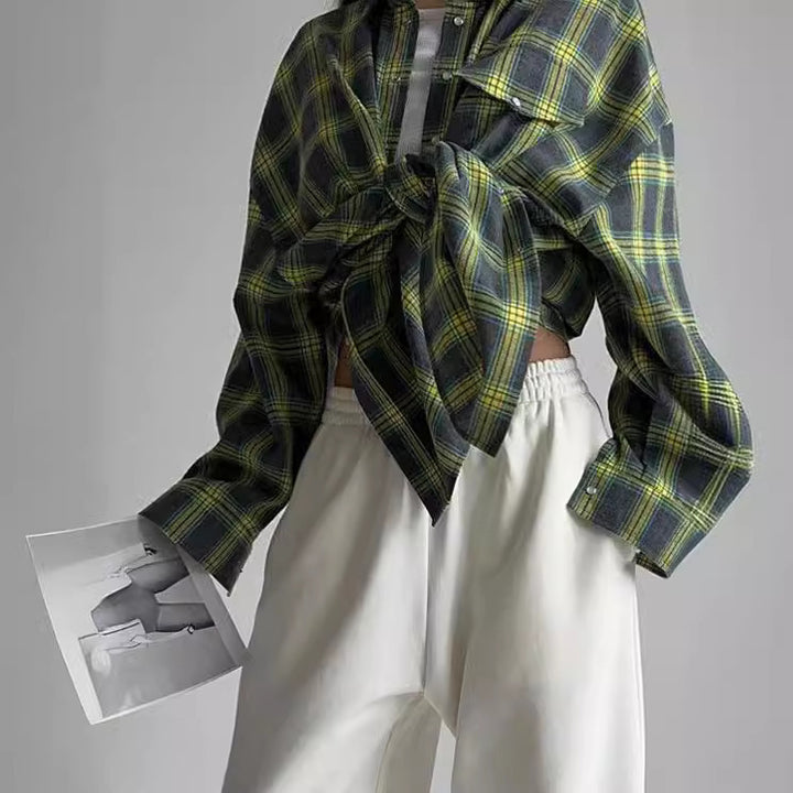 Dame ternet skjorte i casual oversize-snit Stilla