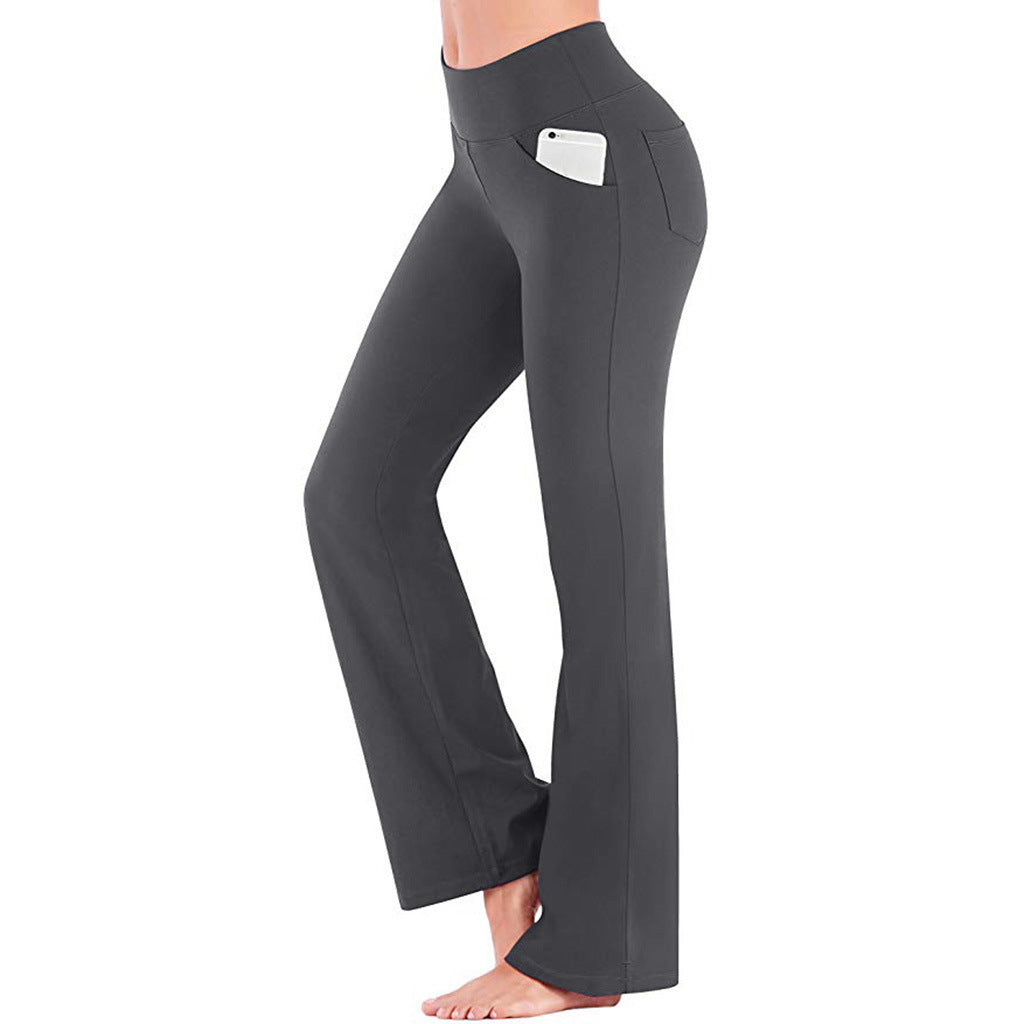 Dame Yoga-bukser med høj talje og flared snit Skovae
