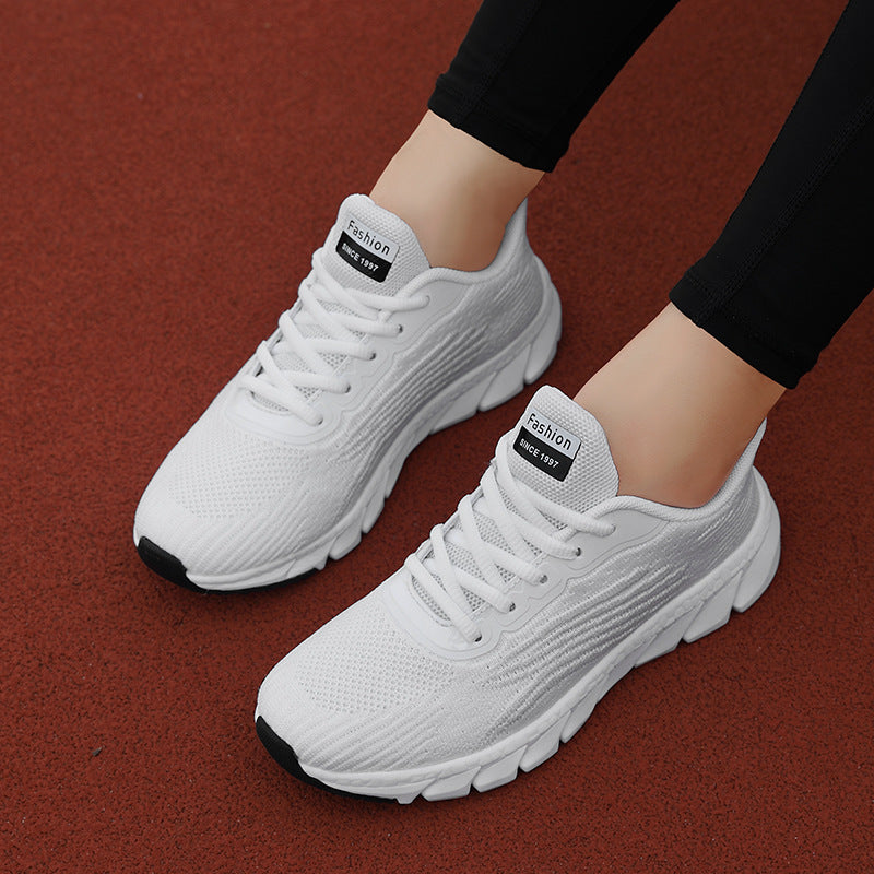 Dame nan åndbar let strik sneakers med viskoelastisk komfort sål Skovae