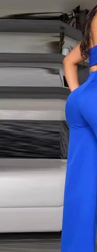 Dame sæt bestående af crop-top og vide bukser Stilla