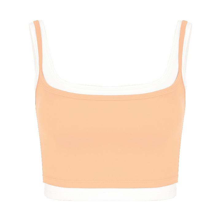 Dame sporty bustier med brede stropper og dobbelt krave Stilla