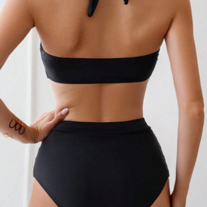 Dame Bikiniset med elegant høj talje og komfortable stropper Skovae