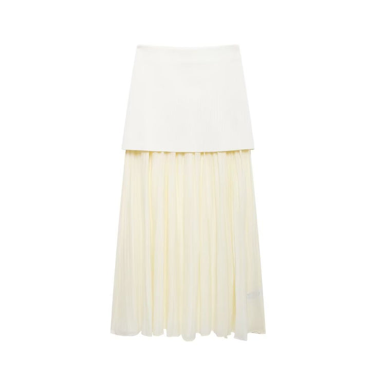 Femme Lagdelt Foldsmaxikilt Stilla