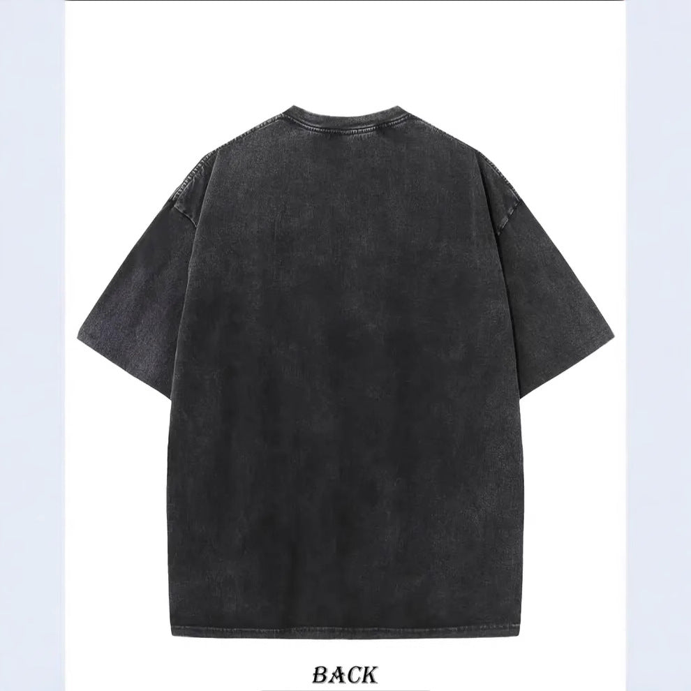 Dame T-shirt med afslappet oversized-snit og moderne grafisk design Stilla