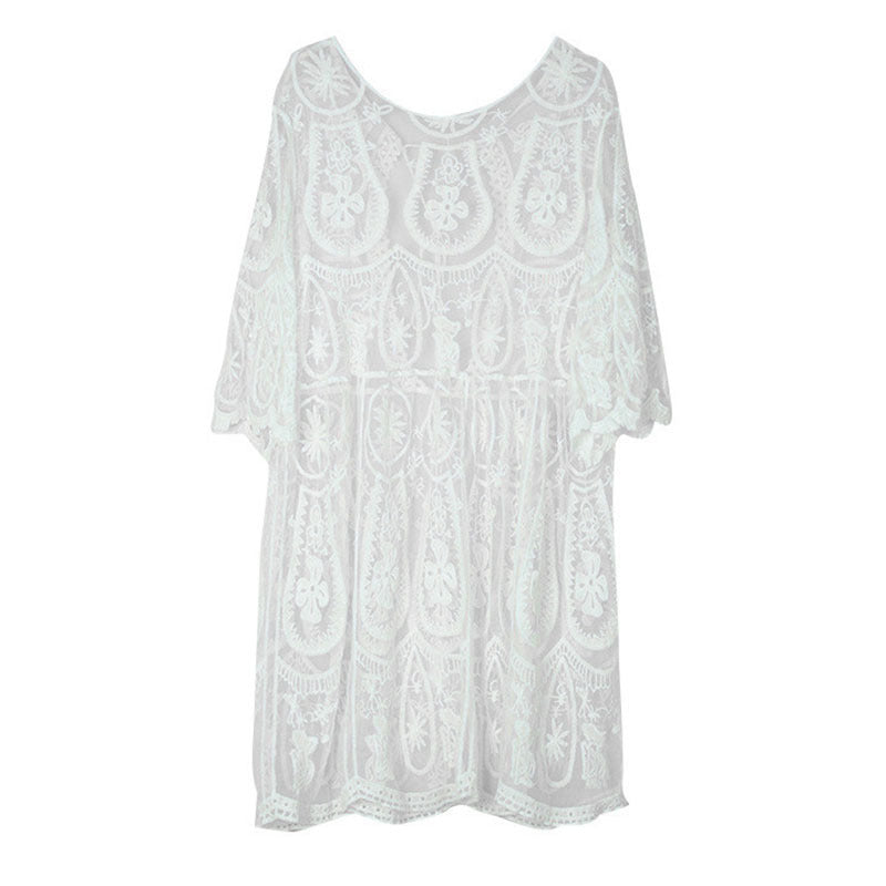 Dame hækle-strandkjole i Boho-stil Stilla