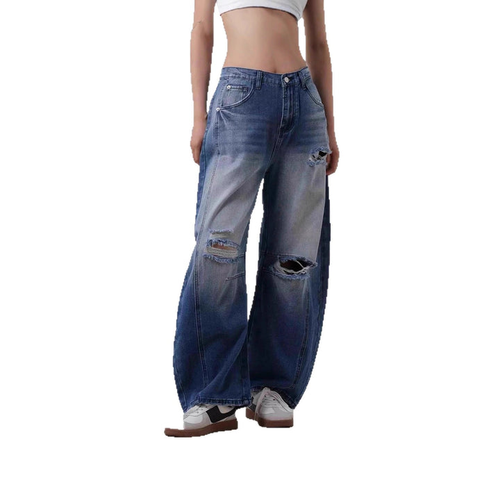 Dame løst snittet ødelagt jeans Skovae