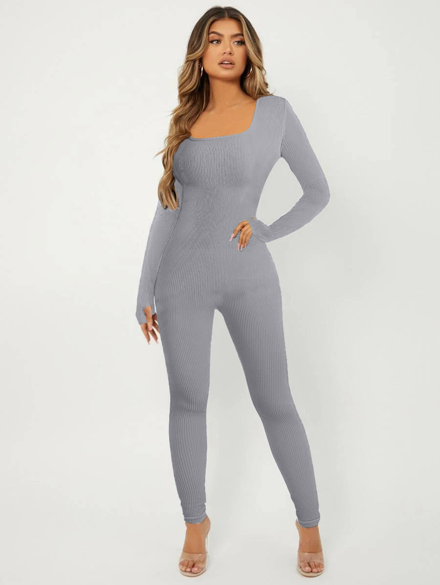 Dame sømløs bodysuit med elegant snit og lange ærmer Stilla