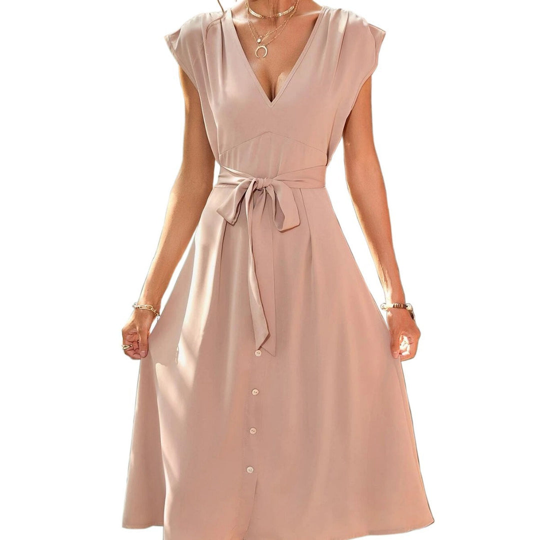 Stilla | Elegant Pendler Large Sving Mellemlang Nederdel Kjole
