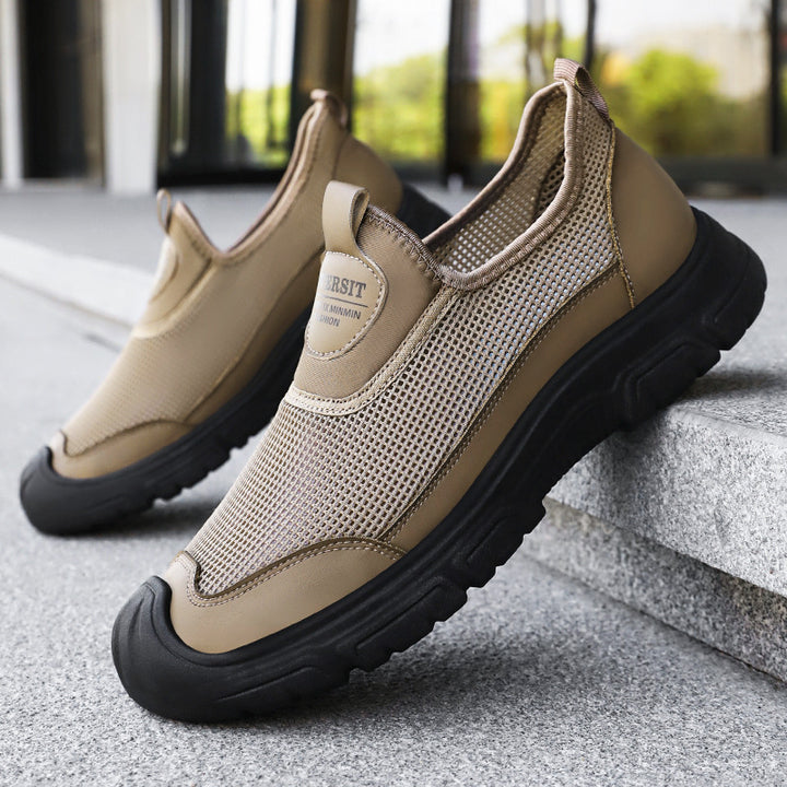 Femme Åndbar Slip-On Trail Sneakers med stødabsorberende sål Stilla