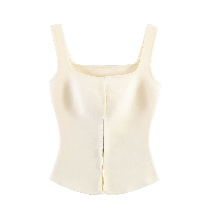 Dame figursyet camisole-top med firkantet udskæring og elastisk materiale Skovae