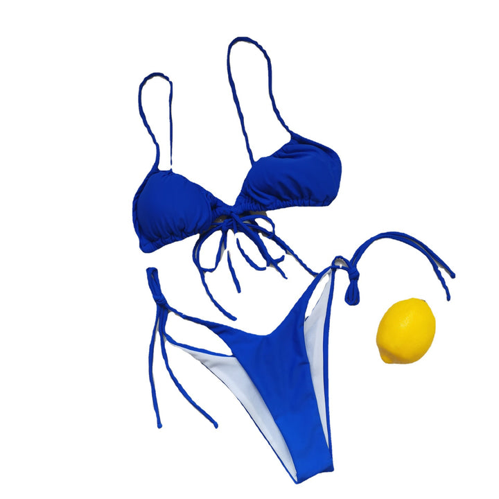 Damer triangel-bikini med justerbare bindebånd Skovae