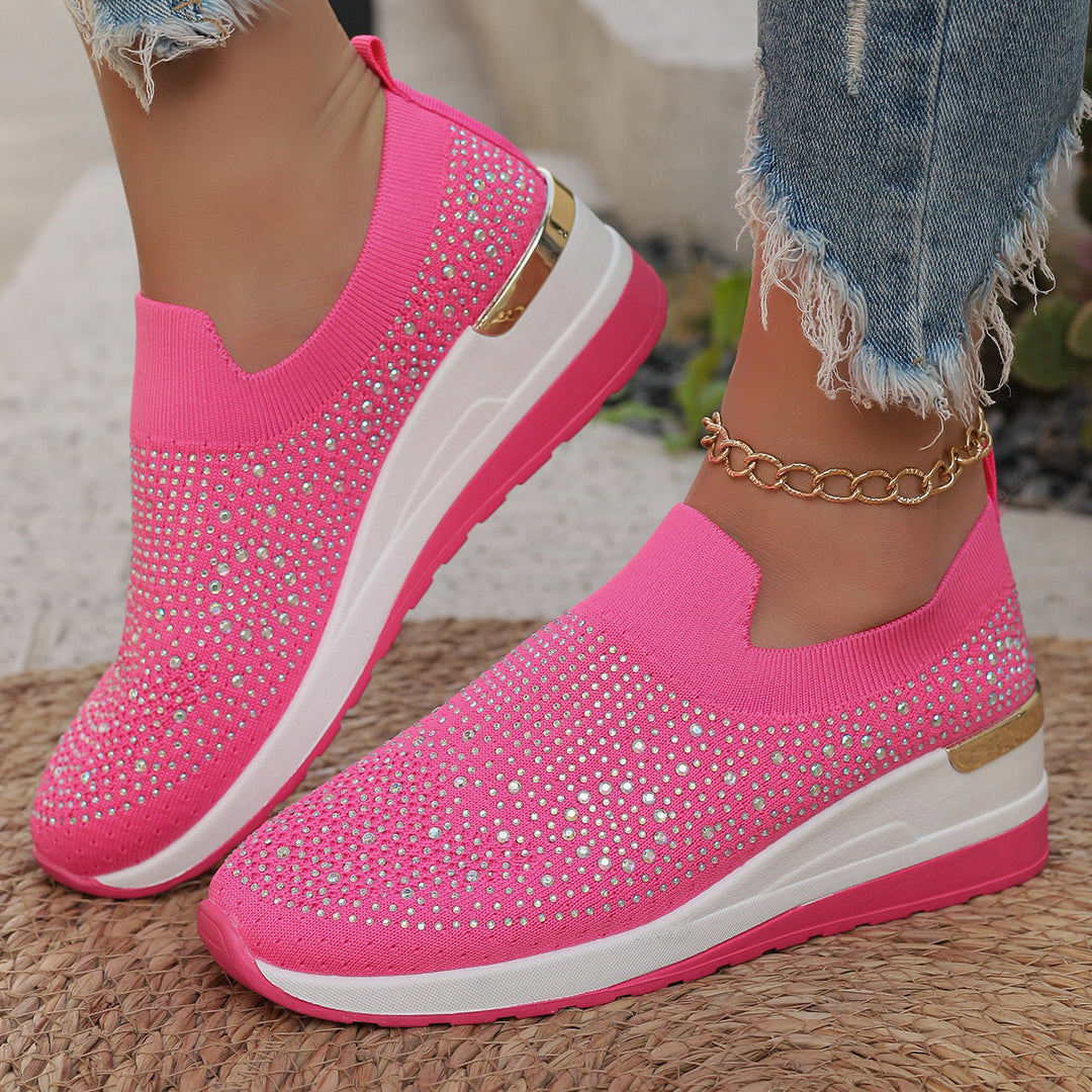 Dame Glitrende Slip-On Sneakers med ergonomisk dæmpning og stødabsorberende sål Stilla