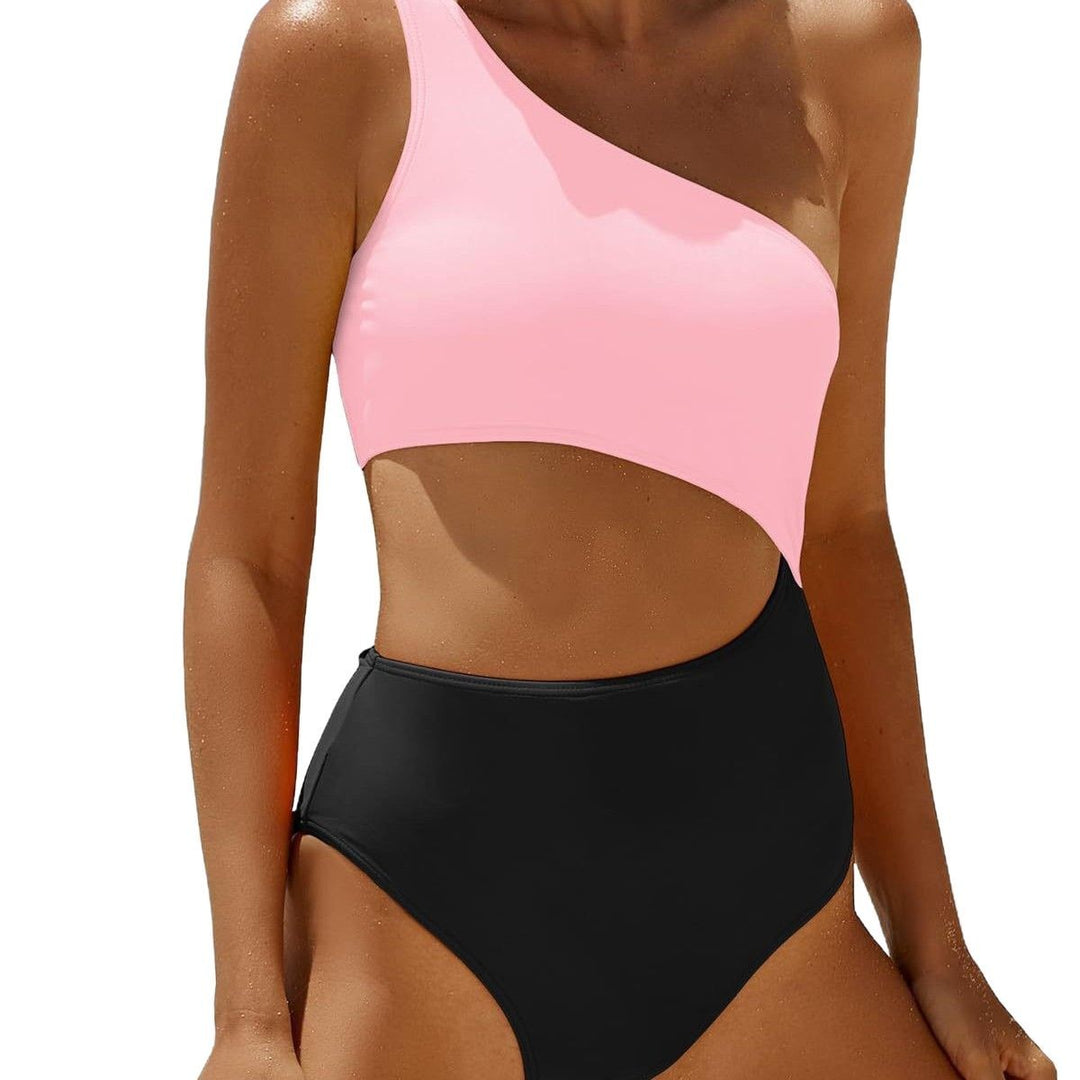 Femme En-skulder Cut-Out Énteiler Badedragt Stilla