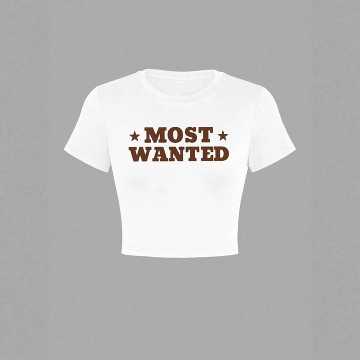 Dame T-shirt med kreativt statements-tryk Skovae