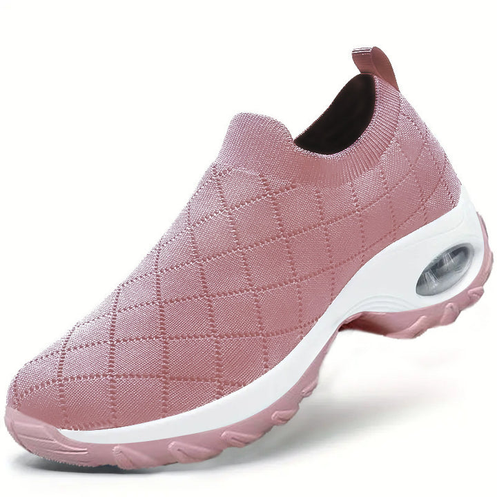 Dame Komfortable Slip-On Sneakers med åndbar strikstruktur Stilla
