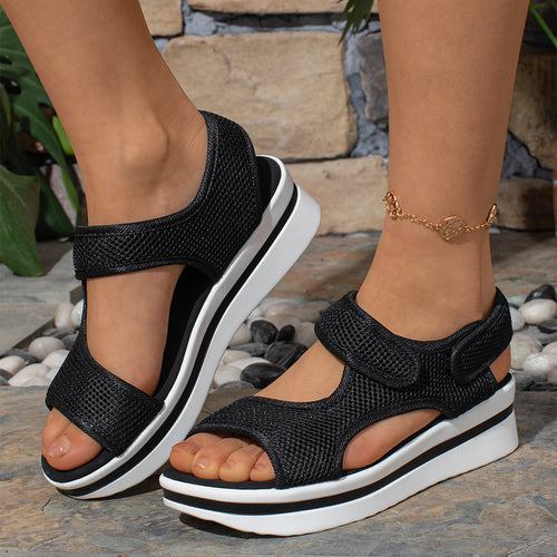 Dame Behagelige Sandaler med justerbar Velcro Stilla
