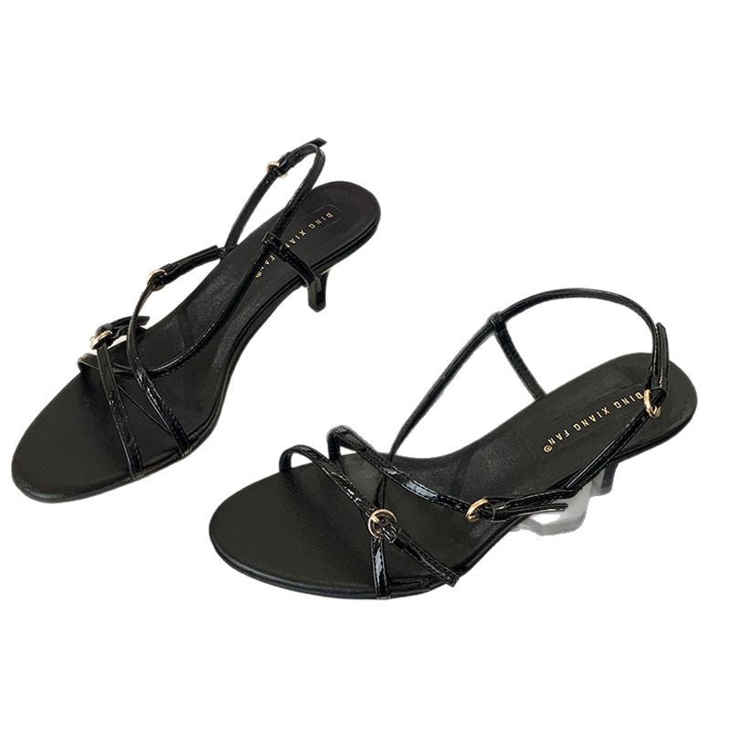 Damer elegante Sling-sandaler med delikate stropper og justerbar lukning Stilla