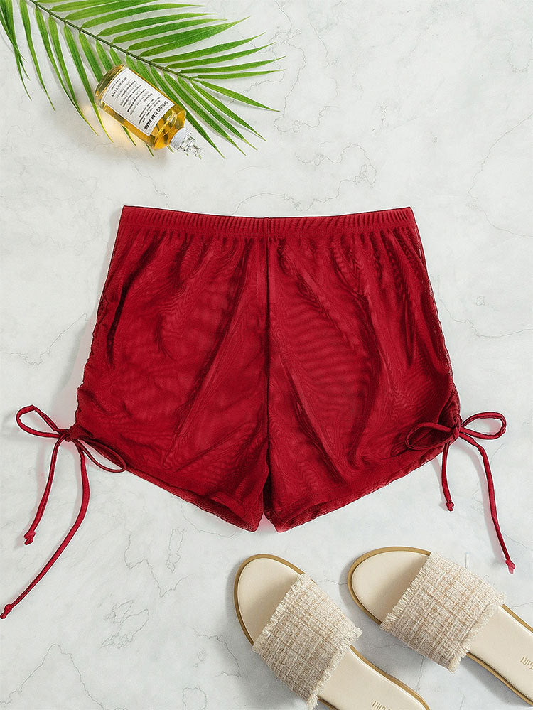 Dame Behagelige Badshorts med Rynkedetaljer Skovae