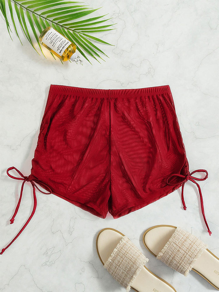 Dame Behagelige Badshorts med Rynkedetaljer Skovae